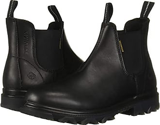 black wolverine pull on work boots