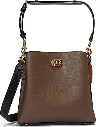 NWOT COACH black/brown logo print purse