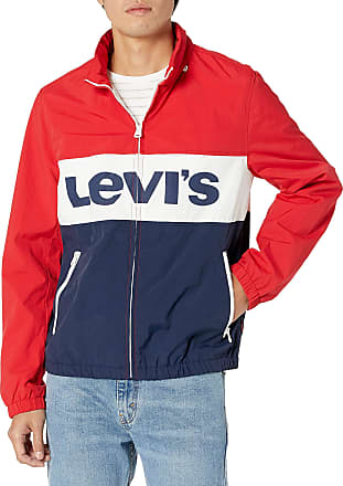 Levi's Men's Regular Fit Jacket In Colour-block Red Navy White