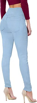 Hybrid & Company Women's Butt Lift V3 Super Comfy Stretch Denim Jeans  P45076SKX Khaki 14