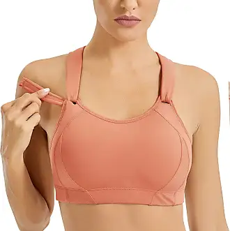 Buy SYROKAN Front Adjustable Sports Bras for Women High Support