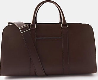 Savoy Leather and Webbing-Trimmed Monogrammed Coated-Canvas Duffle Bag