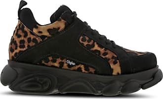 buffalo colby exclusive low platform chunky trainers in leopard