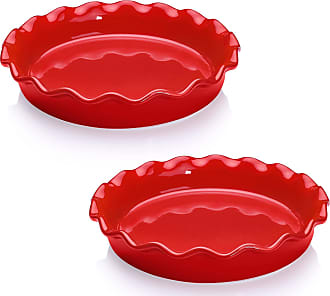 6.5 Inch Individual Pie Plate Sweese 521.002 Porcelain set of 6 Mini Pie Pan Set Round Pie Tins with Ruffled Edge Hot Assorted Color Non-Stick Pie Dish