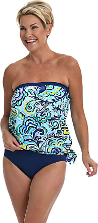 Maxine Of Hollywood Womens Plus-Size Bandeau Tankini Swimsuit Top Tankini Swimsuit