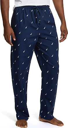 Button Front Woven Pajama Shirt Maritime Navy XL #3041 Nautica Men's Sleepwear 