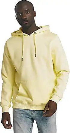 Sweat molleton à capuche hoodie jaune moutarde homme