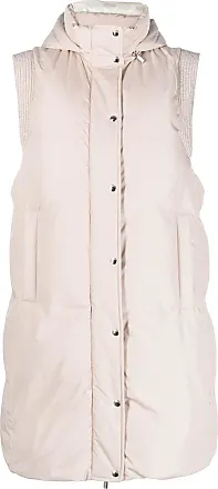 Peserico hooded cable-knit padded gilet - Neutrals