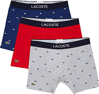 Lacoste Mens Casual Allover Croc 3 Pack Cotton Stretch Trunks