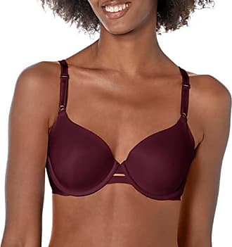 Warner's Womens No Side Effects Underarm-Smoothing Comfort Underwire Lightly Lined T-Shirt Bra 1356, Winetasting, 42C