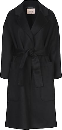 Femme Vêtements Manteaux Manteaux longs et manteaux dhiver Manteau long Flannelle Twinset en coloris Noir 