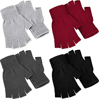 SATINIOR 3 Pairs Women Fingerless Gloves Winter Half Finger Knit Gloves for Women Men