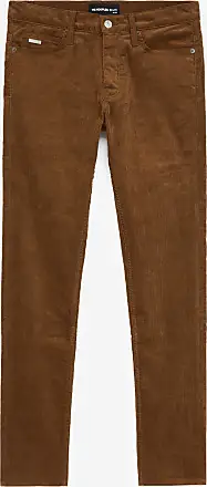 Ribbed brown velvet jeans