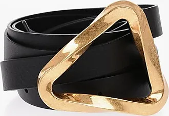 Bottega Veneta Woven Leather Belt with Brass Buckle men - Glamood Outlet