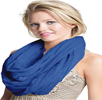 Accessories Scarves Tube Scarves Kik Tube Scarf blue-white allover print casual look 