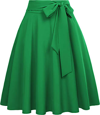 Belle Poque 50s Style Pleated Swing Skirt for Tea Party Cocktail with Pockets GF560