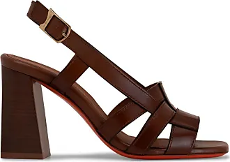 Santoni 95mm leather sandals - Brown