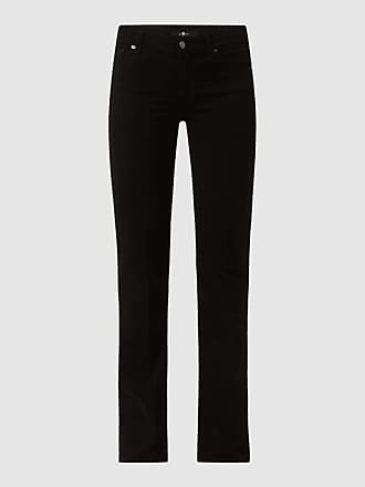 Black Denim Damen Bootcut Jeans inkl Gürtel Schwarz #H1845 