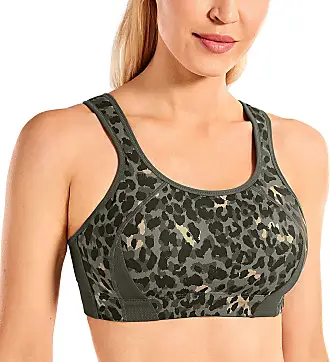 SYROKAN Women's High Impact Front Closure Racerback Full Support Wirefree  Sports Bra Spiced Apple Brown 32B at  Women's Clothing store