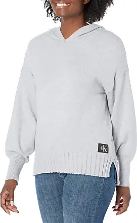 Calvin Klein Jeans Womens Sequin Crewneck Sweatshirt (Grey Heather