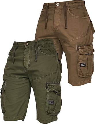 New Crosshatch Mens Cotton Chino Twill Combat Cargo Summer Shorts Pockets AW19 