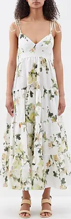 White Vacation Azami floral-print linen dress, Erdem