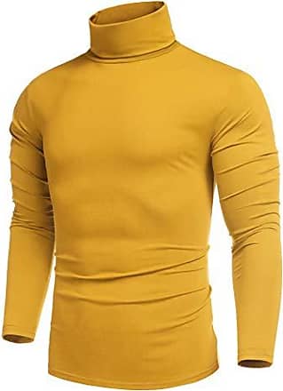Coofandy Pull Homme Classique Pull col roulé Homme Pull Cotton Manches Longues Homme Sweater