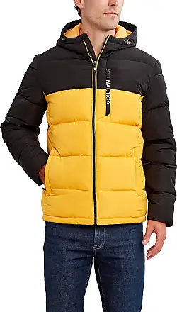 Nautica Men's Quilted Hooded Parka Jacket, Charcoal, S 