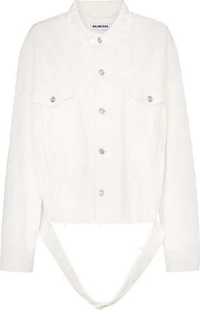 balenciaga white jean jacket