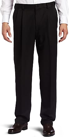 Haggar Mens Cool 18 Hidden Expandable Waist Pleat Front Pant-Regular and Big & Tall Sizes, Back, 42W x 32L