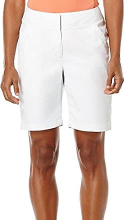PGA TOUR Womens Plus SizeComfort 19 Sunflux Solid Woven Short with Comfort Stretch, Bright White, 2
