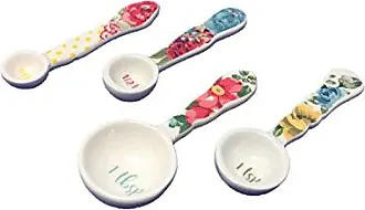 The Pioneer Woman, Kitchen, Nwt Pioneer Woman Ceramic Measuring Cup Scoops  And Spoons 8 Pc Set