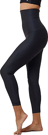 Extra strong compression cropped high waisted black leggings with pockets.–  TLC Sport