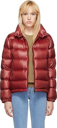 red fur moncler coat