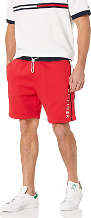 TOMMY HILFIGER Shorts Men’s Lightweight Red Tonal Stripe 10" Shorts 