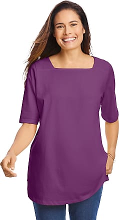 Woman Within Womens Plus Size Perfect Square Neck Tee 