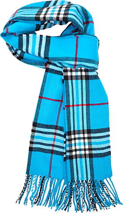 Prosmon Soft Cashmere Scarf Thermal Check Snood Scarf Reversible Unisex Thick Tartan Long Scarves for Men Winter Neckwear 