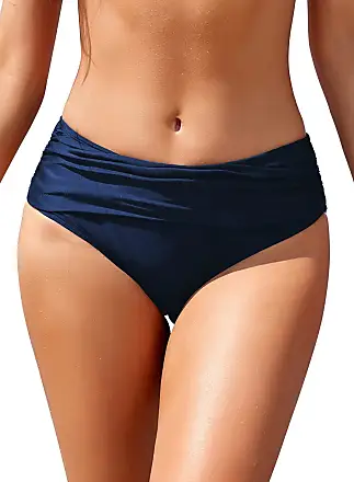 SHEKINI Full Coverage Twist Front High Waist Sexy Bikini Bottoms – Shekini