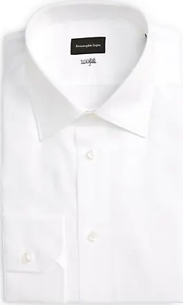 Zegna Cotton Micro Herringbone Tailored Shirt