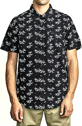 Download Shops RVCA Mens Leaf Camo Short Sleeve Woven Button Front ...