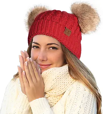 Coffee Beanie | Caffeine Queen Pom-Pom Navy/ Red