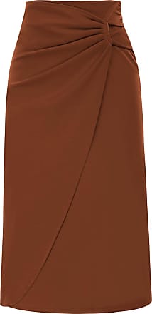 Brown Womens Clothing Skirts Mid-length skirts Brunello Cucinelli Suede Pencil Skirt in Tobacco - Save 47% 