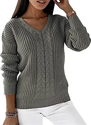ORANDESIGNE Pull Femme Hiver Chaud Chic et Elegant Large Grosse Maille  Ajourée Tricotée Pull-Over Sweatshirt Pull Chandail Manches Longues  Décontractée Ample Knitted Sweater Bleu XS : : Mode