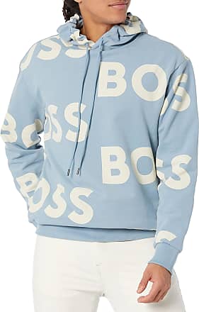 BOSS - Cotton oversize-fit hoodie with logo appliqué