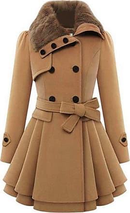 Rucokecg Womens Coat Casual Splice Pocket Lapel Fleece Fuzzy Faux Shearling Zipper Warm Loose Winter Outwear Jackets 