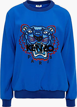Kenzo intarsia tiger jumper dress blue