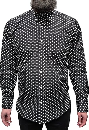 Relco Men's Blue Floral Premium Cotton Long Sleeve Button Down Collar Shirt