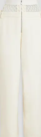Dion Lee Fishnet-paneled Crepe Straight-Leg Pants - Women - Black Suits - XS