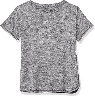 Danskin Womens Sustainable Tech Short Sleeve T-Shirt, Black Salt Space Dye, Medium
