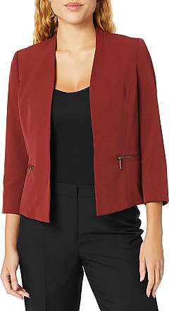 Kasper Womens Stretch Crepe 1 Button Jacket with Ruffle Sleeves